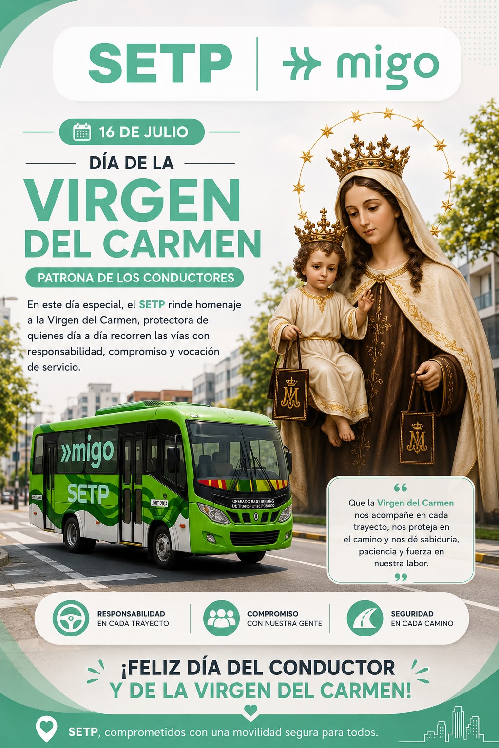 Flayer del día de la virgen del carmen Flayer del día de la virgen del carmen